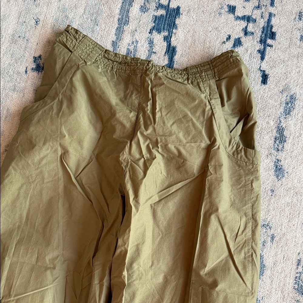 Anthropologie Olive Green Drawstring Jogger Pants - Picture 8 of 8